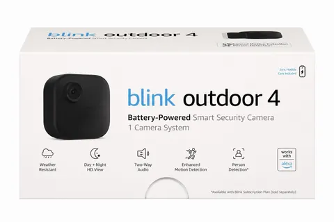 Blink Outdoor 4 Wireless Battery-Powered Smart Security Camera Black New
