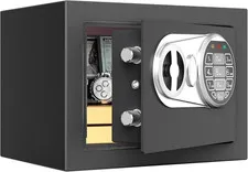 Small Safe Box for Money, Digital Mini Safe Box with Keys&Code for Ca