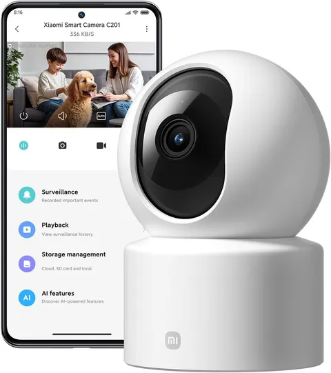 Smart Camera C201, 1080P Indoor Security Camera with Physical Lens Shielding, 36
