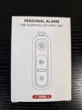 Black 130dB LED Self Defense Alarm with Rechargeable Battery for Emergency