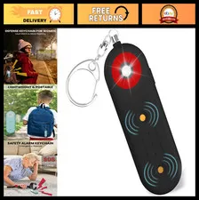130dB Personal Safety Alarm with Strobe Light - Rechargeable Self-Defense Device