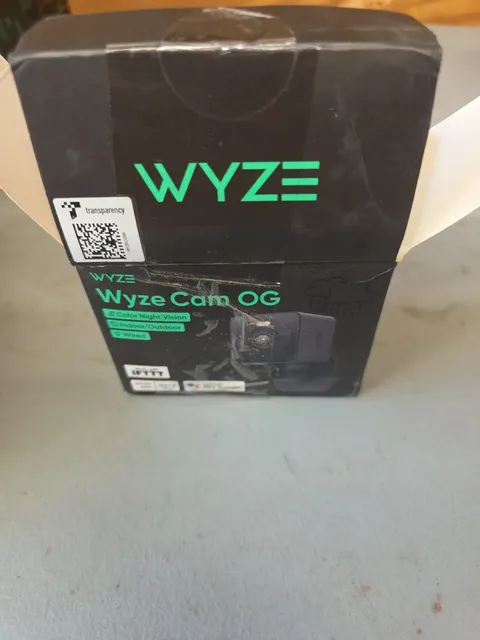 Wyze Cam OG 1080p Color Night Vision Spotlight Motion Black Wi-Fi Smart Open Box
