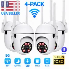 4-Pack Wireless 5G WiFi Security Camera System Smart Outdoor Night Vision 1080P