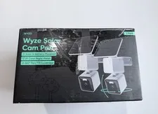 Wyze Solar Cam Pan 2 Pack 2K Battery Security Cameras w/ Solar Panels New