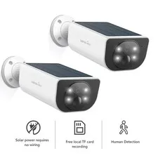 Wansview S1 Solar Powered Outdoor Wireless Security Camera 2K Rechargeable IP65