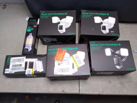 Wyze Cam Floodlight V2 Motion-Activated 2K HD Color Night Vision Camera lot