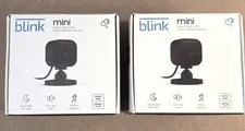 Blink Mini Smart Security Camera HD 1080p Indoor Plug-In BCM00300U - Qty 2