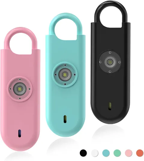 140Db Personal Safety Alarm for Women 3Pack Self Defense Keychain | Super Loud S