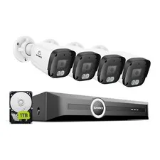 SANNCE 5MP Audio POE Security Camera System AI Human Detection 8CH NVR 1TB HDD