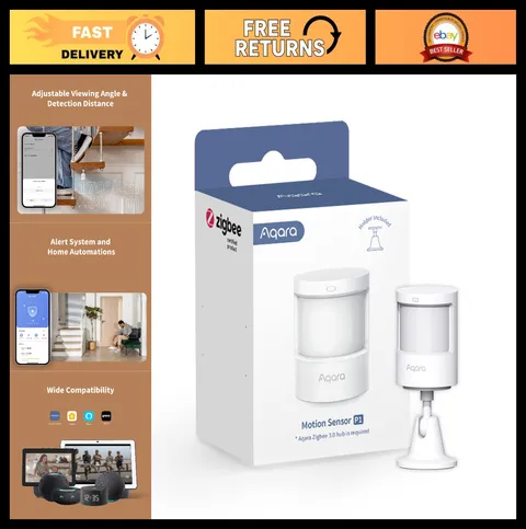 Zigbee 3.0 Motion Sensor for Smart Home Automation | 5-Year Battery Life, 150° D