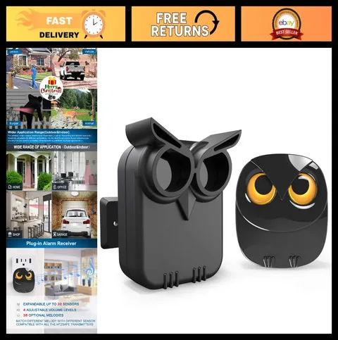 Long Range Driveway Alarm System - 1/2 Mile Motion Sensor with 1 Receiver & 1 Se