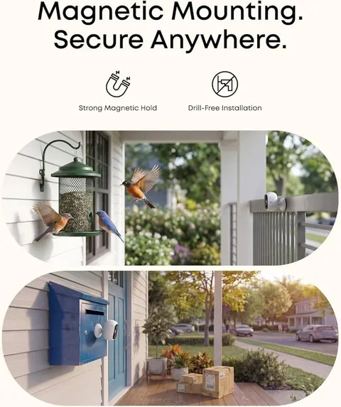 eufy Security Cam C35 4-Cam Kit, Wireless Indoor/Outdoor Camera, Magnetic Mount