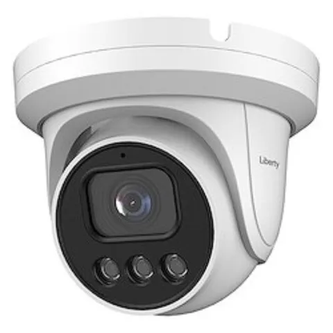 Liberty AI 8MP IP  2.8mm, True WDR, 100’ IR, PoE Outdoor Turret Camera-#L3IP8TS