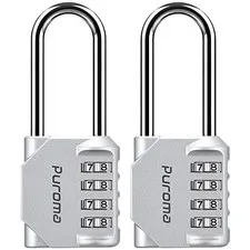 Puroma 4-Digit Combination Padlock, Waterproof Outdoor Lock for Gym Locker