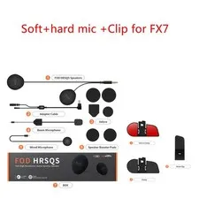 Boom+Soft Cable Microphone Speaker Headset +Clip For FX7 Helmet Intercom
