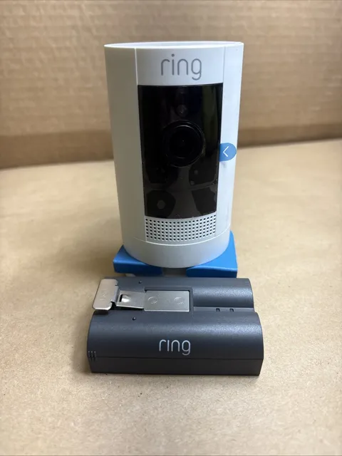 NEW W/O BOX: Ring Stick Up Security Camera in White w/ OG Battery