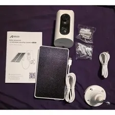 Solar Powered 4G LTE Wireless Security Camera 2k 2way Audio and Night Detection