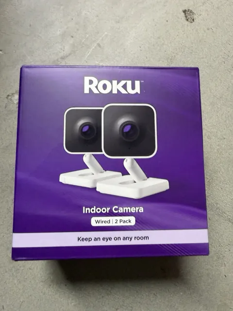Roku Smart Home Wired Indoor Camera SE Home Security 2-Pack Brand New