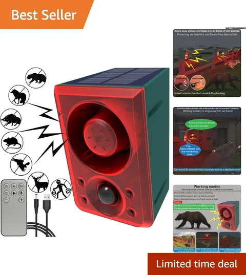 Advanced Solar Motion Sensor Alarm with USB Charging - Perfect for Home & Farm