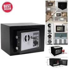 Compact Electronic Safe Box with Keypad - Secure Jewelry & Cash Storage