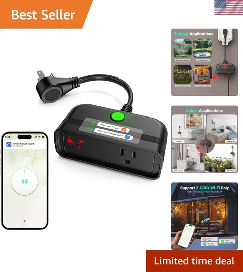Power Failure Alarm WiFi, Outdoor Power Outage Alarm, App Alert, Loud 110dB |...