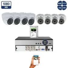 Evertech 8 Channel 1080p Day Night Outdoor Complete CCTV Security Camera System