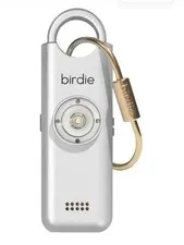 She's Birdie- Personal Safety Alarm Keychain for Women - Metallic Silver