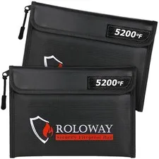 Waterproof Fireproof Bag for Cash, 5200 F Heat Insulation