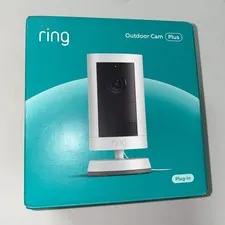 Ring Outdoor Cam Plus | Plug-In | 2K Video and Ring Vision Color