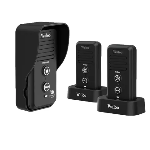 Wuloo 0.5Mile Range Wireless Doorbells Intercom System w/Rechargeable Waterproof