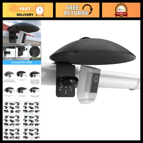 Waterproof Outdoor Sun & Rain Shade Cover with Gutter Mount for Security Cameras