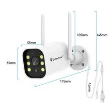 5MP Wireless Security Camera IP Bullet Camera 2 Way Audio Color Night Vision