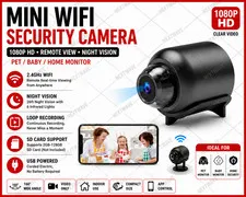 Mini Camara Oculta Espia De Seguridad WiFi 1080P Inalambrica Con Audio y Video