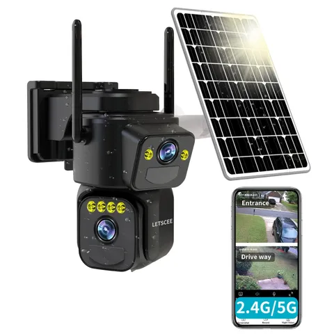 Security Cameras Outdoor WiFi,5G/2.4G Cameras for Home Security Solar Power w...
