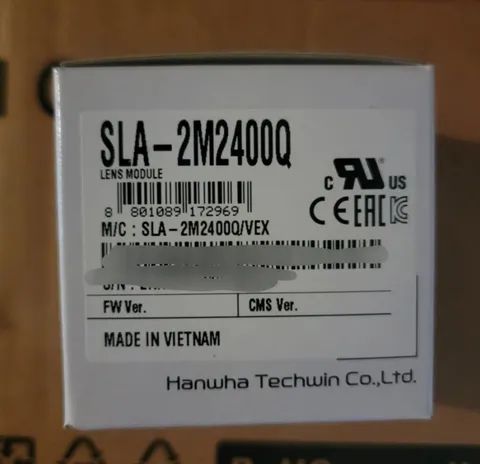 Hanwha Techwin SLA-2M2400Q Wisenet  IP Camera Fixed Lens Module 2.4 mm 
