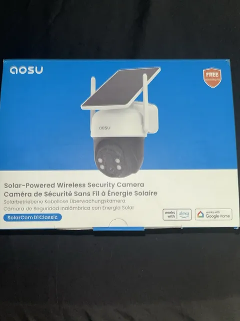 AOSU Solar Camera Security Outdoor 360° Panoramic /Human Auto Tracking 2K View
