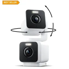 Duo Cam Pan 2K Indoor/Outdoor Security Camera with 360° Pan & Color Night Vision