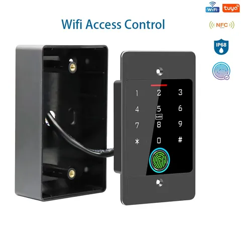 HF5 Tuya Wifi Standalone Fingerprint Access Control Keypad Waterproof Backlight 