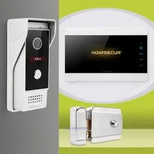 HOMSECUR HD Video Doorphone Intercom Door Bell Door Unlock Monitoring Security