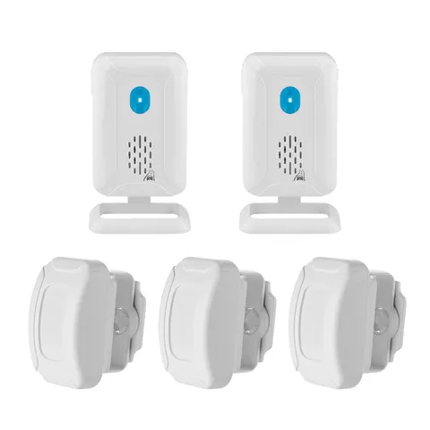 Home DIY Electric Infrared Motion Sensors & Receivers Chime Bell Flashing Remind