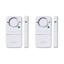 SABRE Wireless Home Security Door Window Burglar Alarm with 2 Pack, white