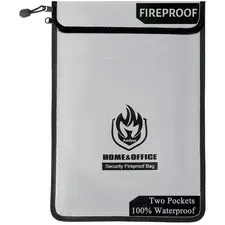 Fireproof Money Bag for Cash, Documents - Foldable, Portable^