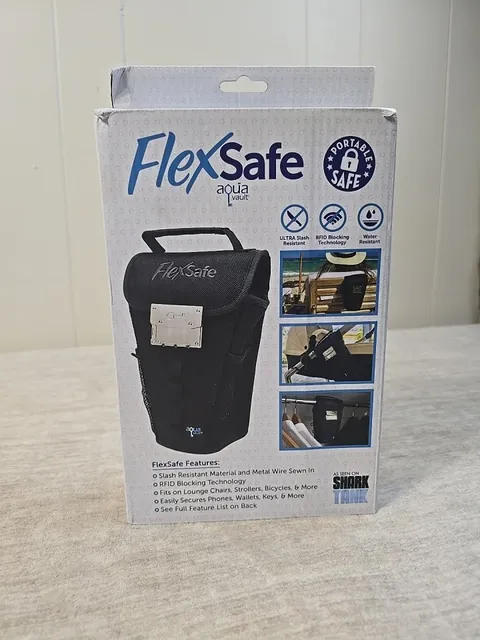 Flex Safe Aqua Vault Portable Travel Safe Anti-Theft Beach Airplane Cruise 