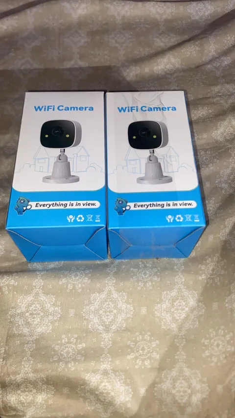 2-Pack WiFi IP/Network Wireless Home Security Cameras, Color, White/Black