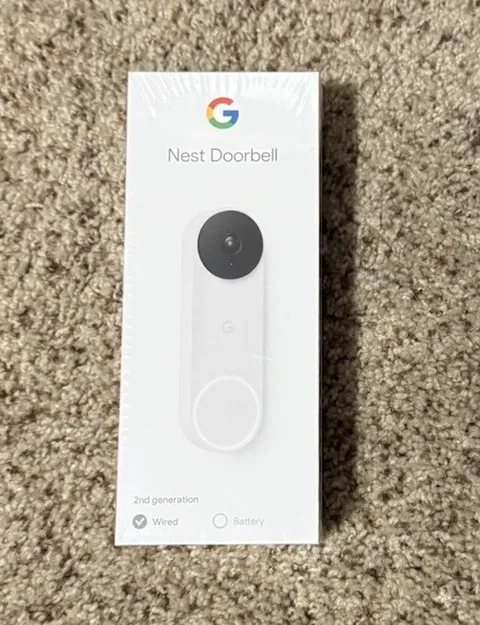 Google Nest Doorbell Wired 2nd Gen Snow White New Sealed Smart Video Doorbell
