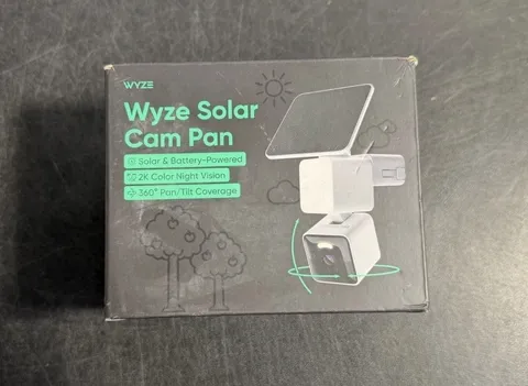 Wyze Solar Cam Pan 2K Wi-Fi Solar/Battery Pan/Tilt Color Night Vision - New
