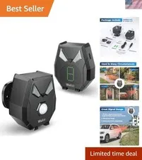 Weatherproof Wireless Driveway Alert System - Expandable Solar Sensor & Receiver