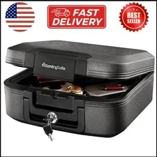 SentrySafe Fireproof Waterproof Safe Box with Key Lock Carry Handle 0.28 Cu Ft G