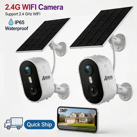 ANRAN Wireless Solar Security Camera Battery WiFi Spotlight Audio Night Vision