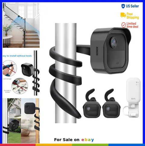 Flexible Twist Mount for Blink Outdoor 4 2K 3rd Gen Weatherproof Housing Black
